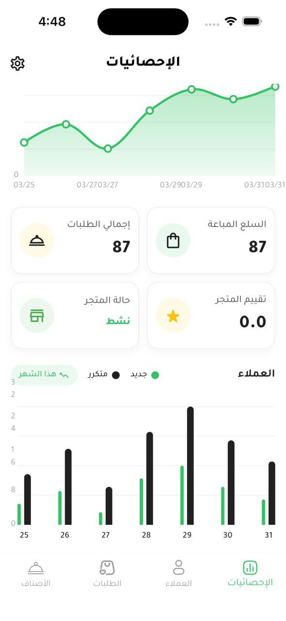 لقطة من تطبيق Rayed Vendor، رقم 5.